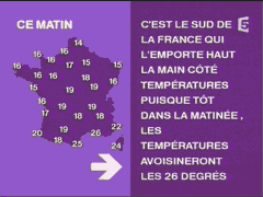 Émission de météo de France 5 dont le texte comporte des capitales accentuées